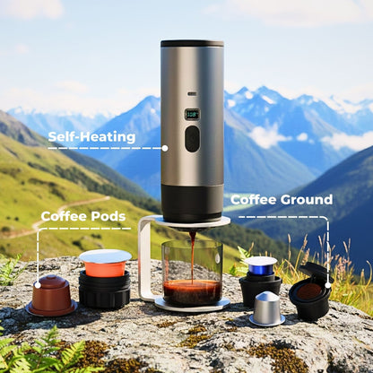 Self-Heating Portable Electric Espresso Machine